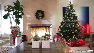 Naughty girl fucked by Santa Claus in stockings and pantyhose