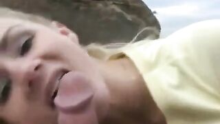 The dessert from sperm on the face of beauty