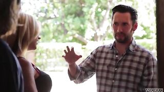 Hot blonde fucks with her beautiful fake boobs