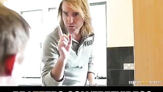 Japanese beauty has sex right in the bathroom with a guy