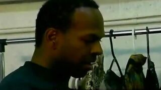Two black guys enjoy each other with their mouths and hands
