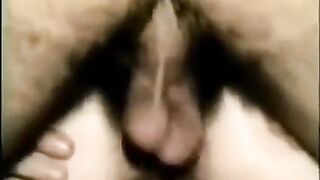 My friend pushed a big cock into my ass crack