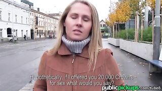 Blonde agreed to sex for a new sofa for her