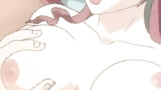 Hentai with a hot chick, cleaning lady, and her son in a steamy encounter