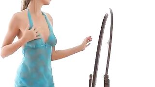 Hot erotic show in front of the mirror, amazing!