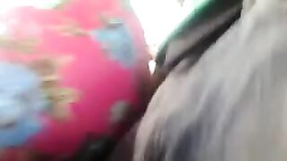 A man rubs his dick through a riser on women in the bus