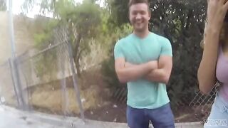 The brave guy fucked on the camera in public place