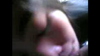 Carefully China broke her brother's cock in the mouth, a steamy act
