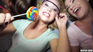 A woman did not lag behind in fucking with several guys