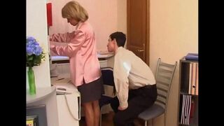 The mother fucks her son and calls him a stupid in Russian