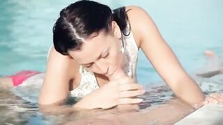 Sex in the pool with Russian beauty and more