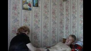 A hot mom fucks her son on a hidden camera