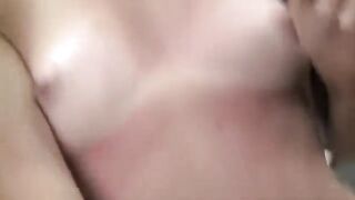 A young brunette girl is fucking on her first anal casting