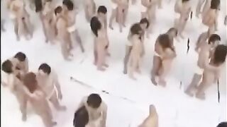 The largest gangbang in history - Asian beauties get fucked by many men