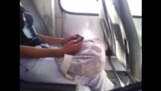 The man got out his cock and began to jerk it in front of a cute girl