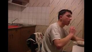 The man raped his mother in the kitchen, it's quite a scene