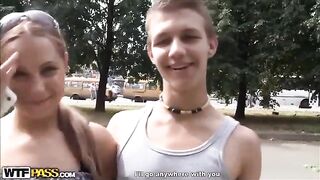 A guy licked the pussies of two girls in an intense session