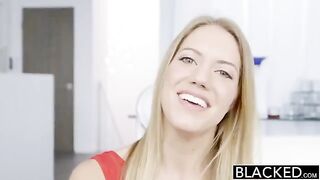 Blonde beauty takes a long black dick in her holes in this hot video