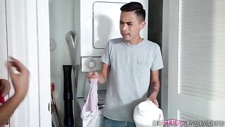 Hahaha… You’re sniffing my panties pervert! - Asian Pussy Lick