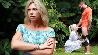 Minet on the soccer field from a hot blondie