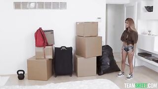 An Exxxtra Small woman is moving with a nimble spirit