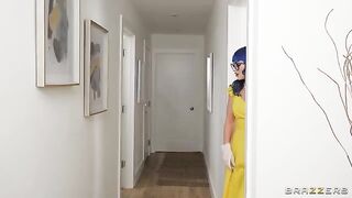 A beautiful black woman is getting fucked by two guys
