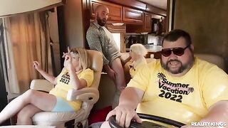 A hot girl got a ride after thumbing for one