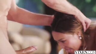 A woman is having a great sex with her partner and gets an amazing cumshot