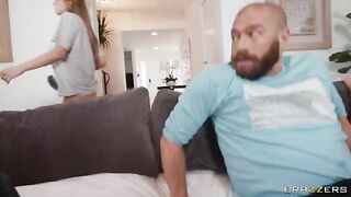 The guy came home and found his girlfriend being fucked by someone