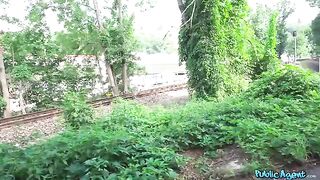 Blonde mature gets fucked in public place with no shame