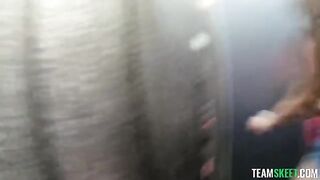 A guy is not embarrassed to walk around with a bare cock
