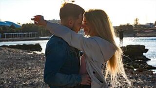 The girl was completely satisfied by her boyfriend in sex