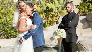 BrideZZilla: A Fuckfest At The Wedding part 3. Bride gets a hot gift and it's a threesome