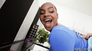 She shadows her colleague and gets fucked in the office by him
