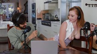 A young guy fucked a girl with a nice pussy in an episode of a podcast
