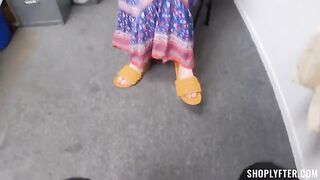 A repeat offender is caught in the act of shoplifting again