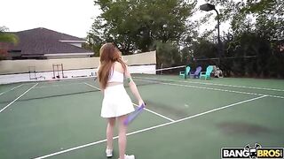 A professional tennis player got fucked hard by her coach