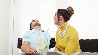 A classy woman from the suburbs gets obsessed with cum
