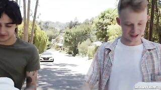 The Lil Humper Gang got fucked by a hot blonde MILF with big tits