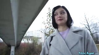 A little Russian brunette is quiet and unobtrusive