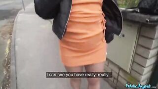 Hot Italian brunette got lost her phone on the street