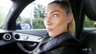 A hot and hungry cop in the car