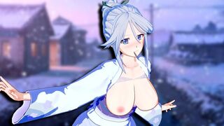 Shirayuki Tsurara Hentai in 3D style