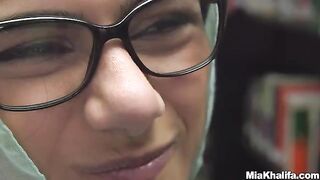 Mia Khalifa gets fucked in the library by a stranger
