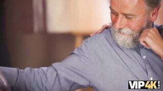 Old man satisfies sexual needs of beautiful Czech girl