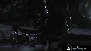 Thirsty Huntress Bangs Big-Titted MILFs in the Desert, A Girlsway Parody