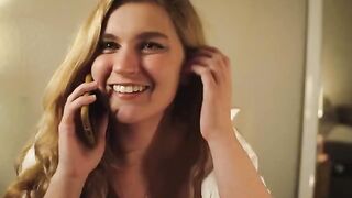 Babe gives you a blowjob over the phone and makes you cum hard