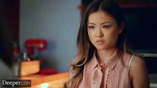 Two petite pornstars Lulu Chu and Gianna Dior in a hot threesome