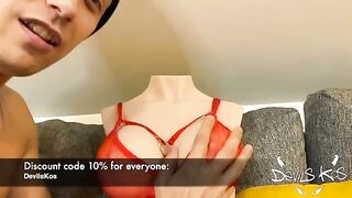Casting with the new sex doll Aurora from Tantaly