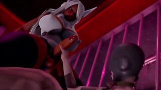 Futa Mirko fucks a guy hard, showcasing her huge dick in action